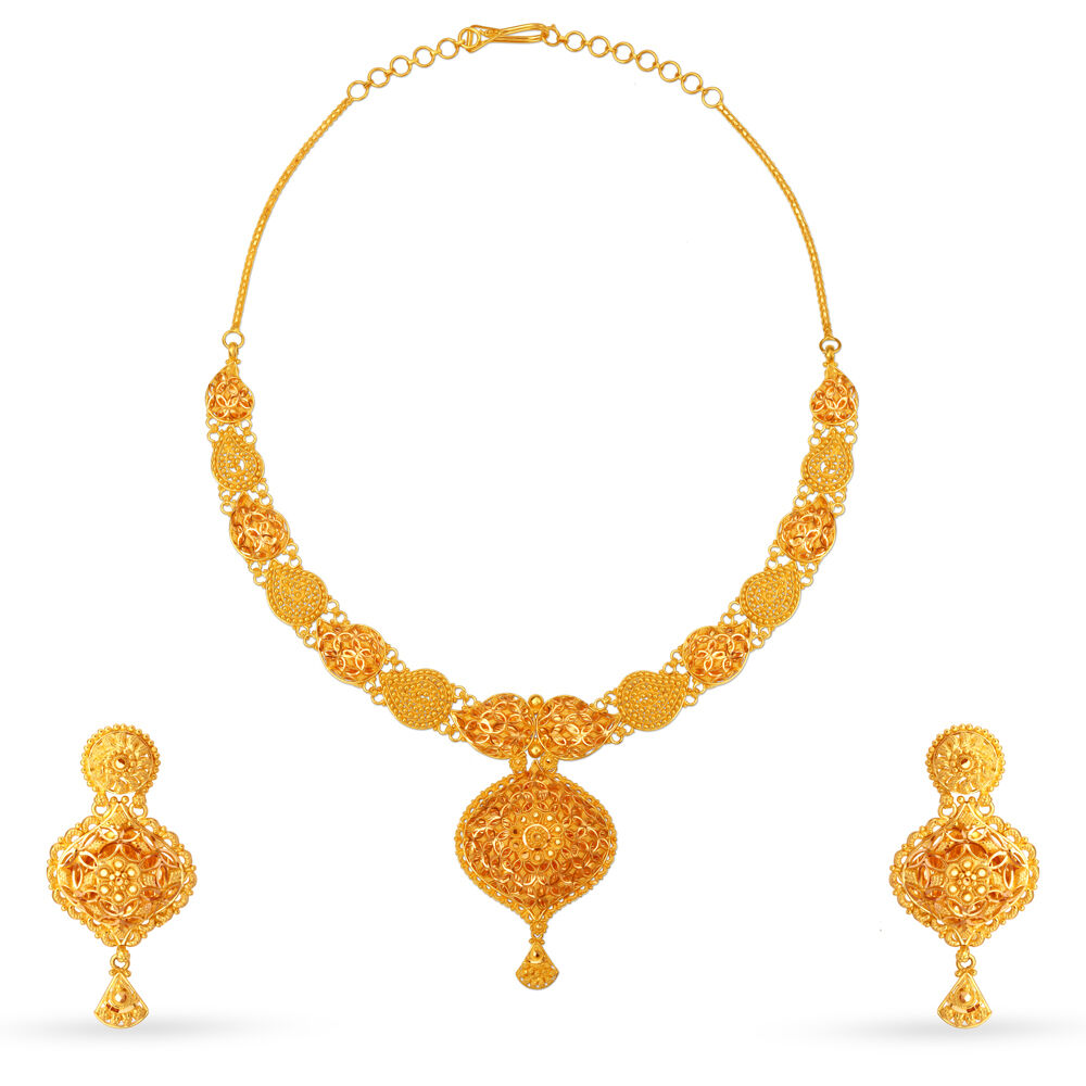 Tanishq 22 top carat gold necklace