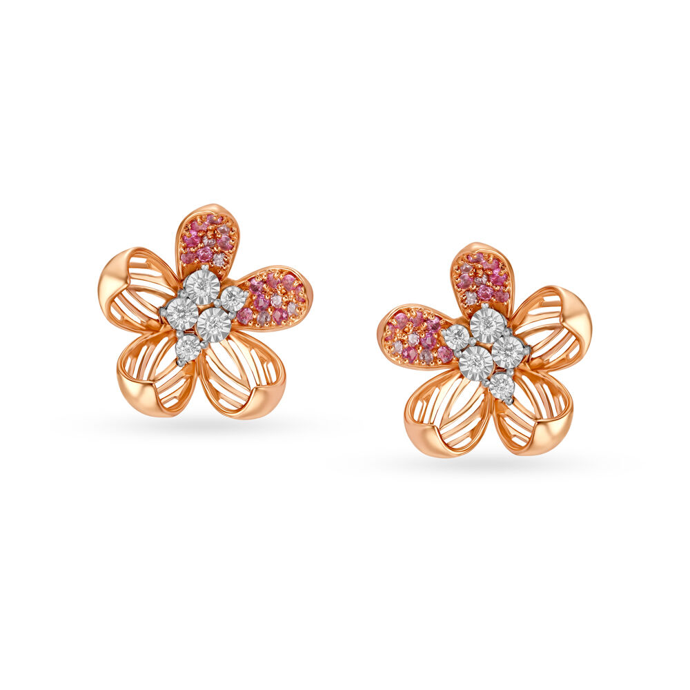 18kt rose gold shop earrings