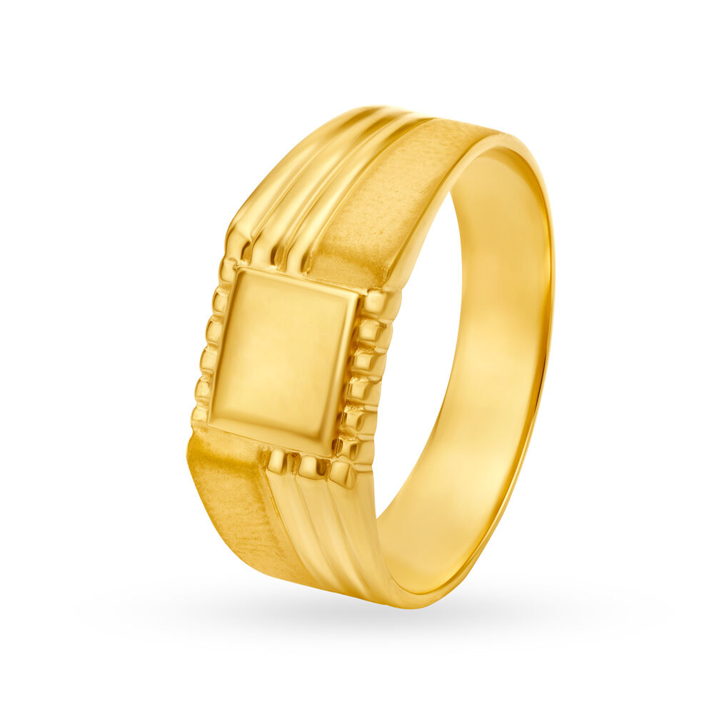 Square hot sale gold ring