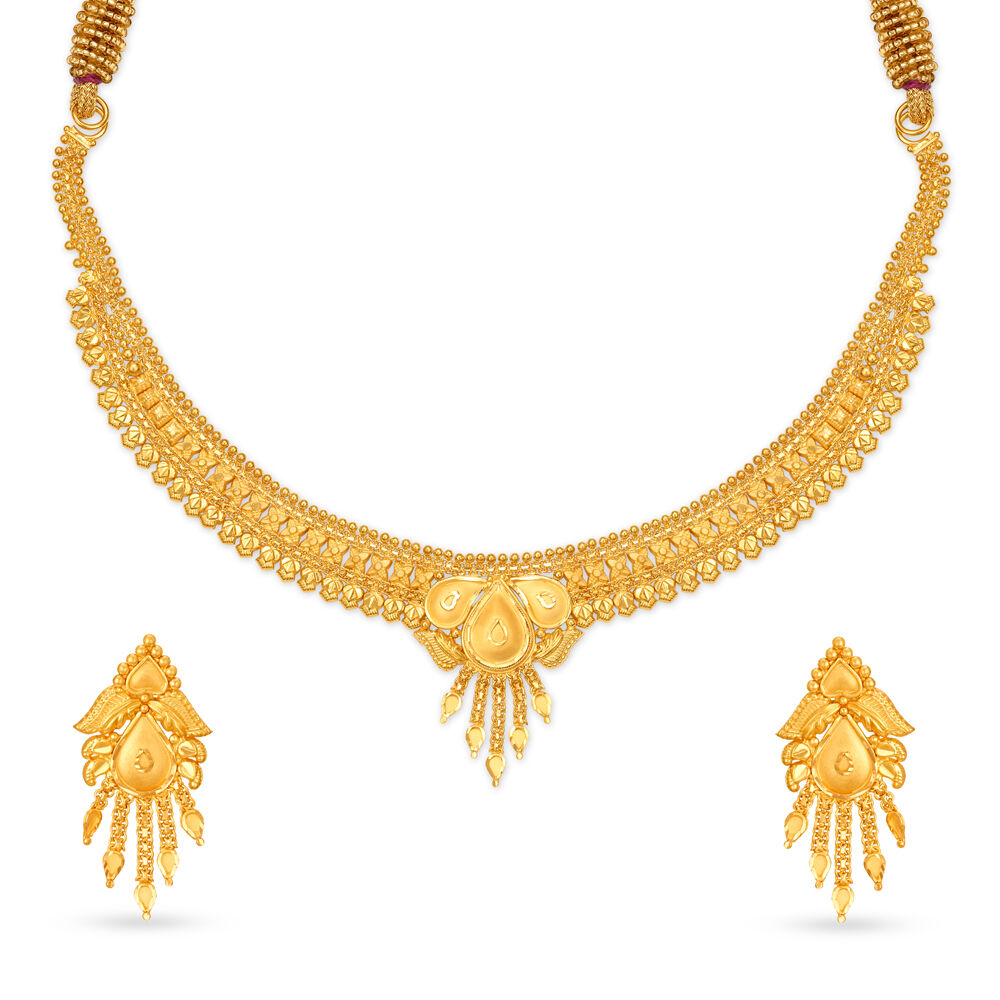 Tanishq gold necklace clearance design
