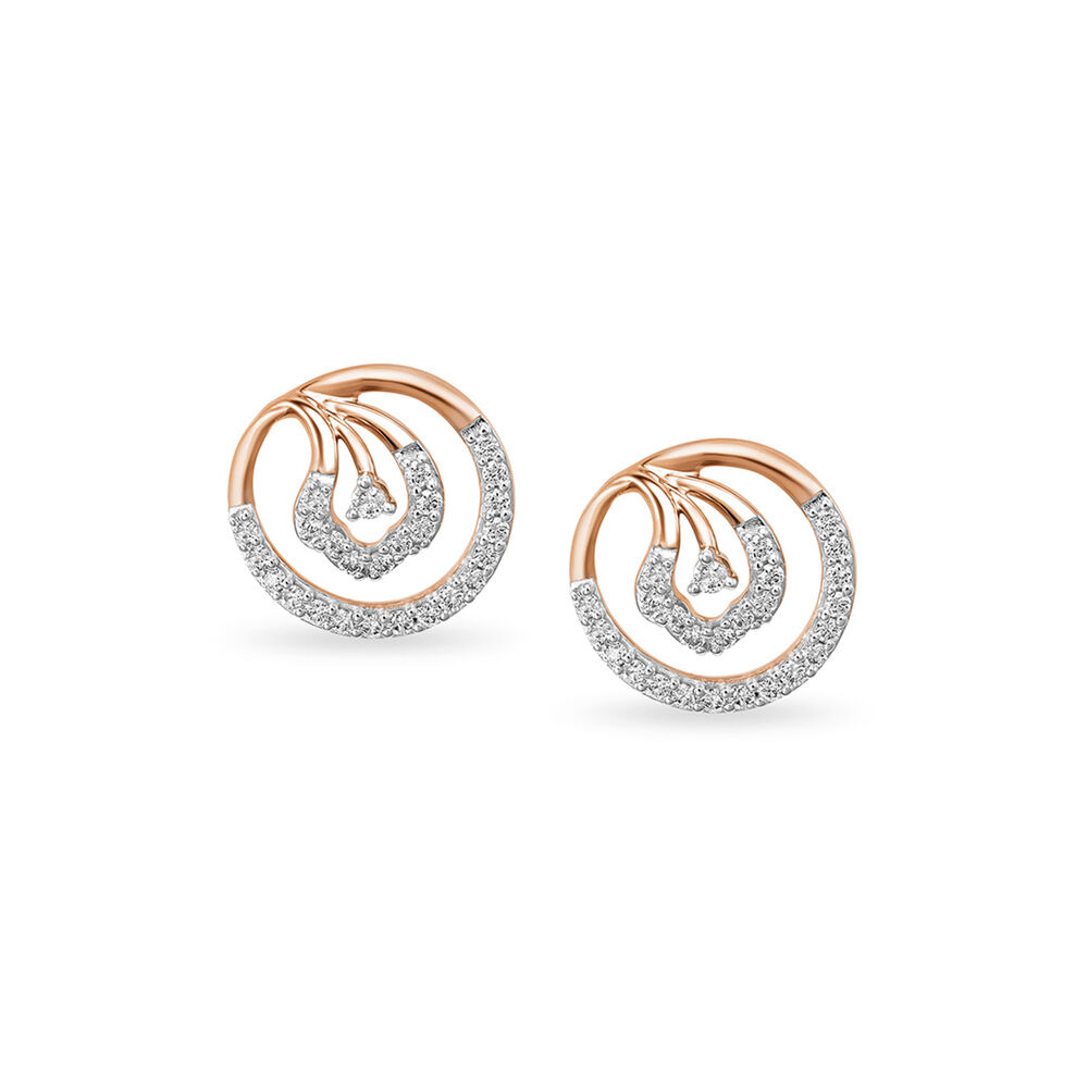 Rose gold on sale earrings tanishq