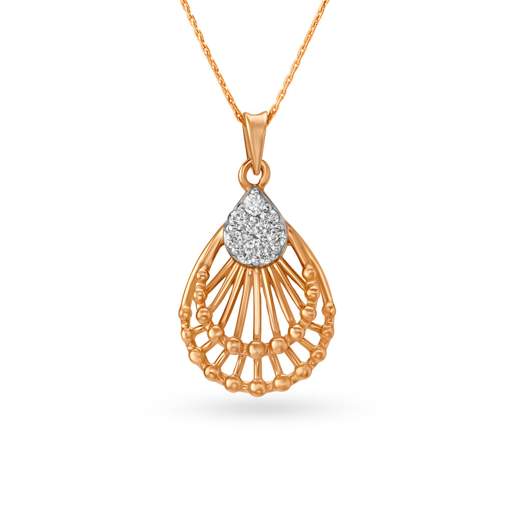 Tanishq diamond sales pendant set
