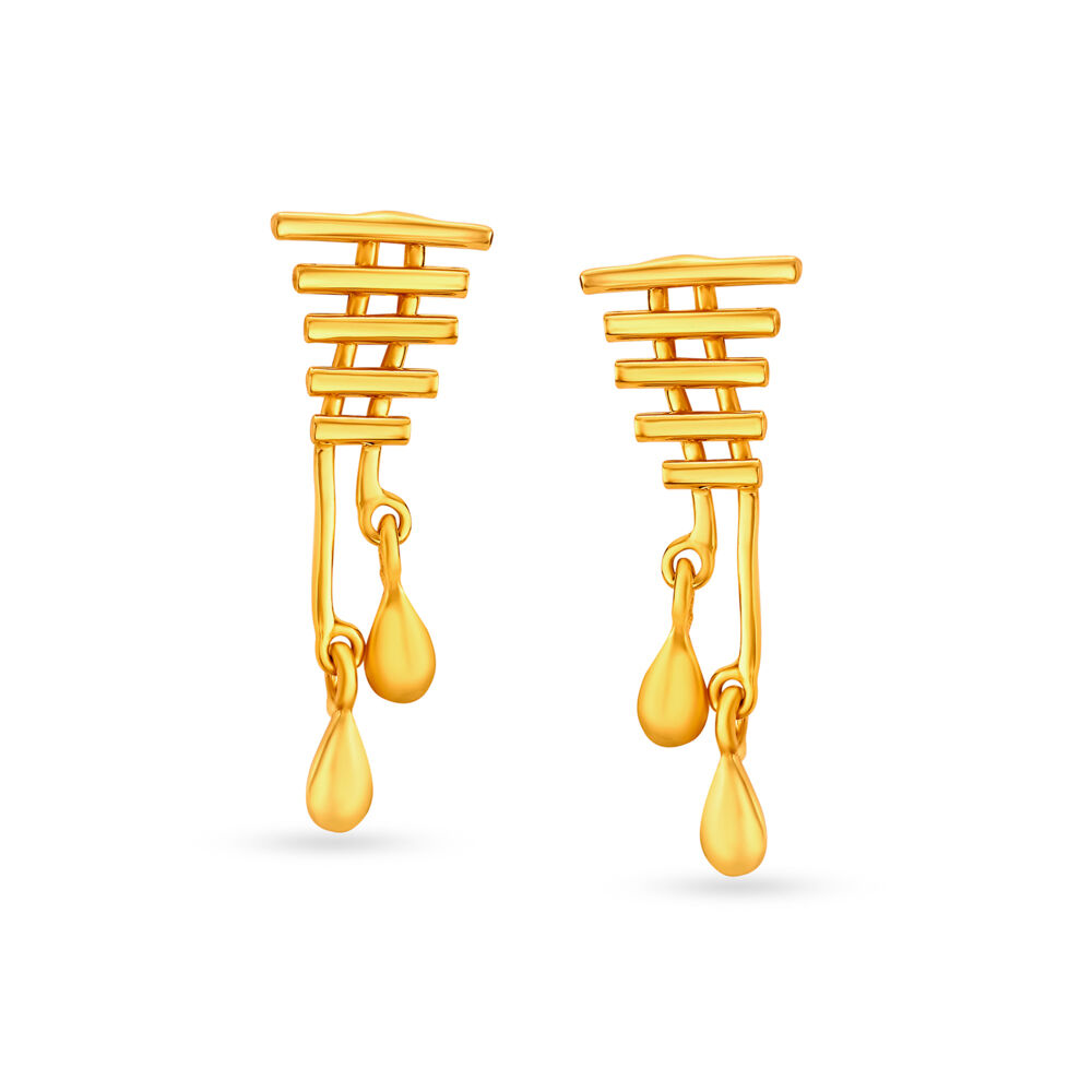 Modern sales gold earrings