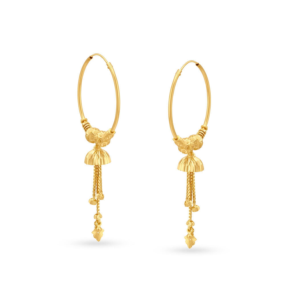 18 karat top yellow gold earrings