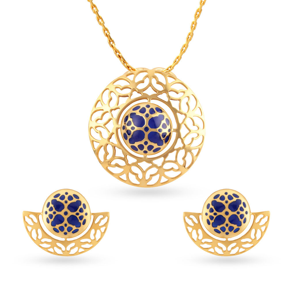 Gold pendant shop set tanishq