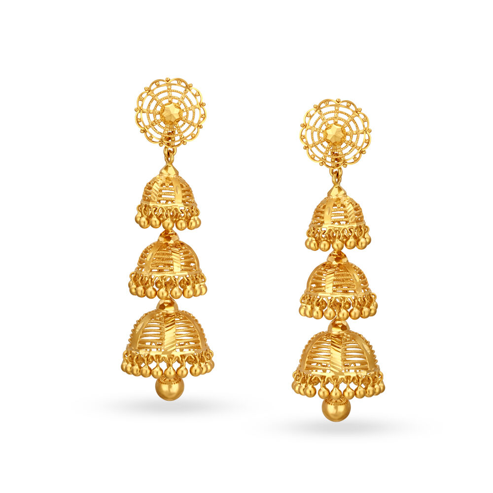 Gold jhumka sale online