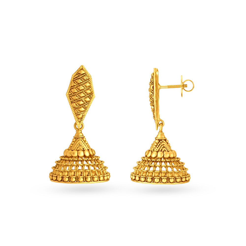 Tanishq shop gold jhumka