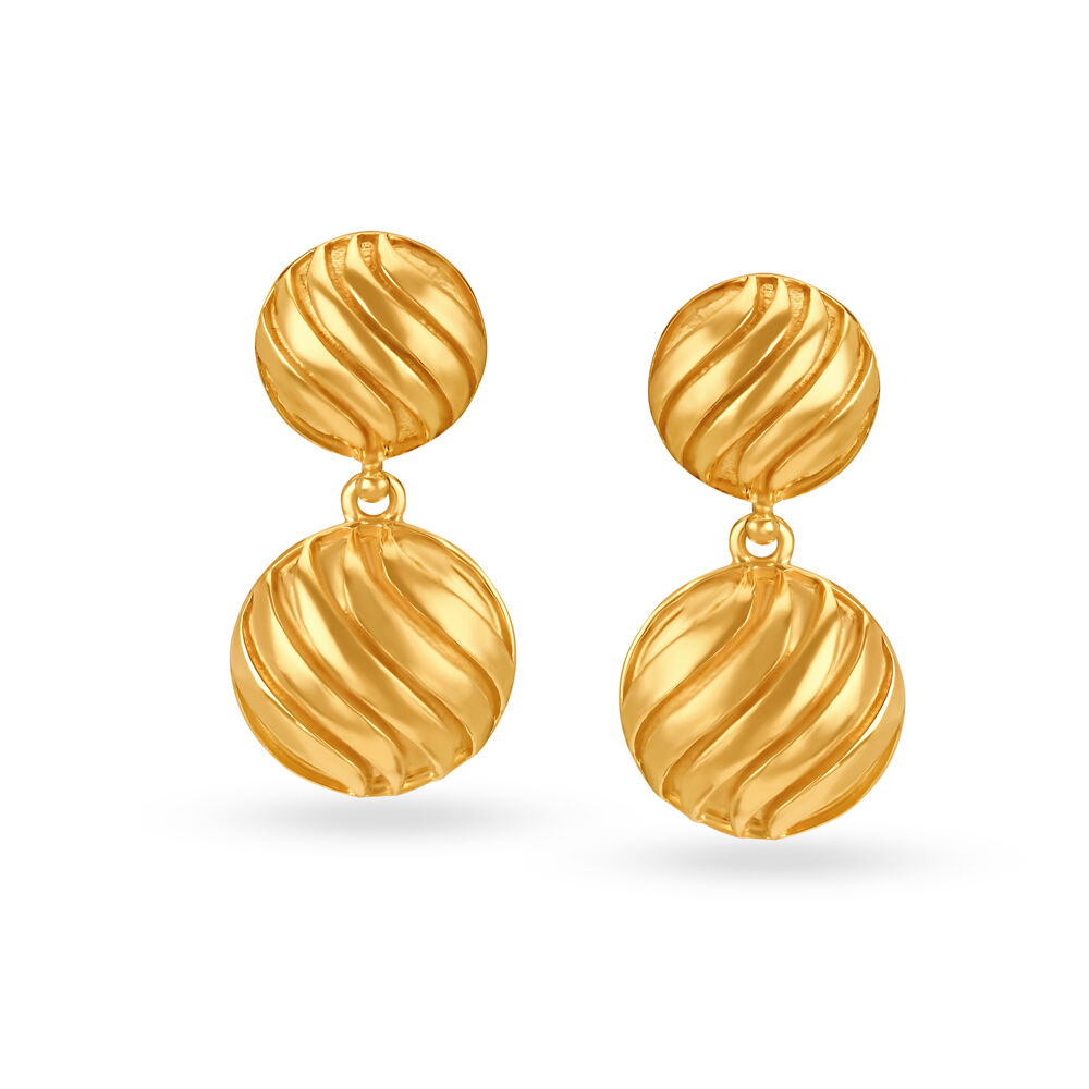 Circular gold 2024 earrings