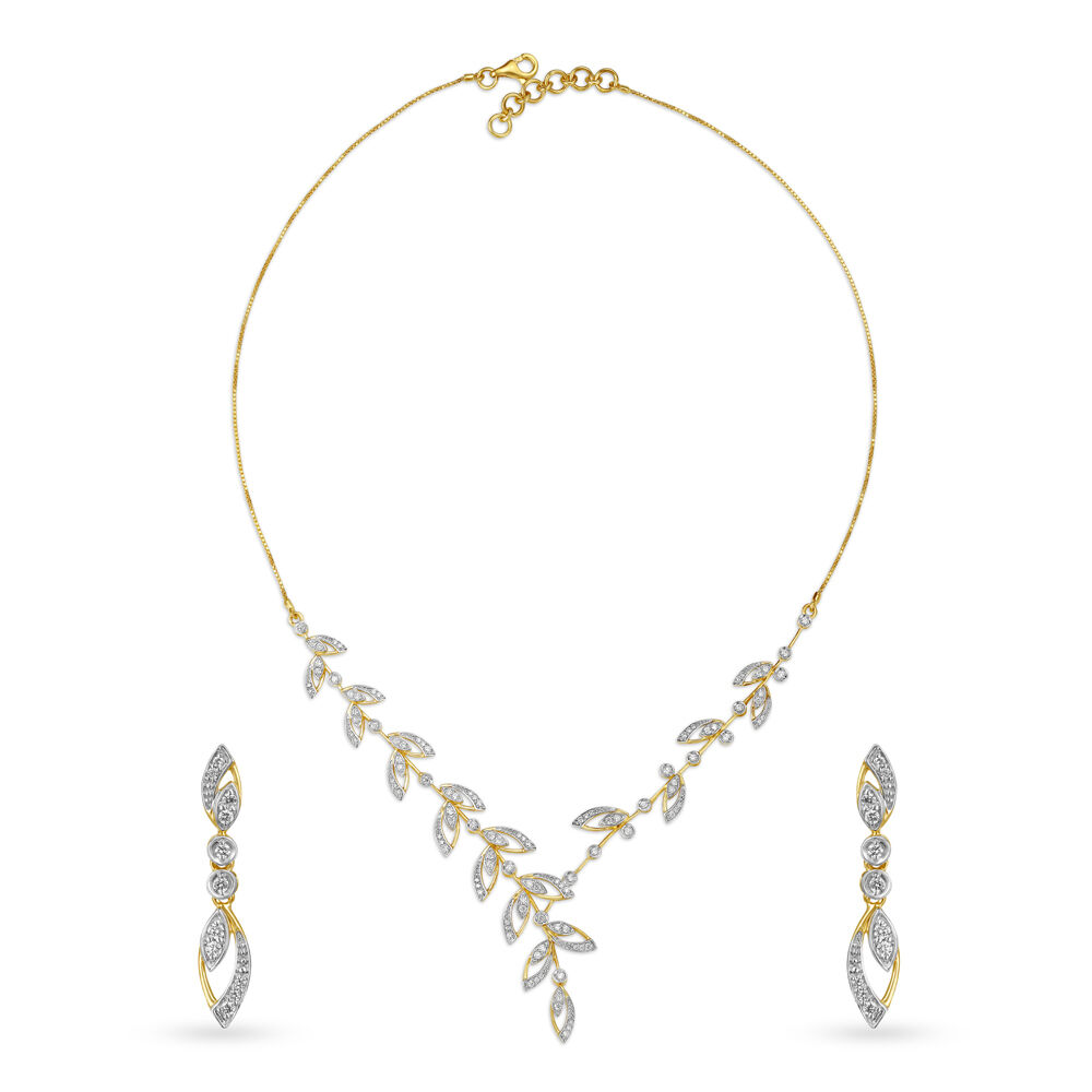 Buy Elegant Diamond Necklace Set at Best Price Tanishq UAE