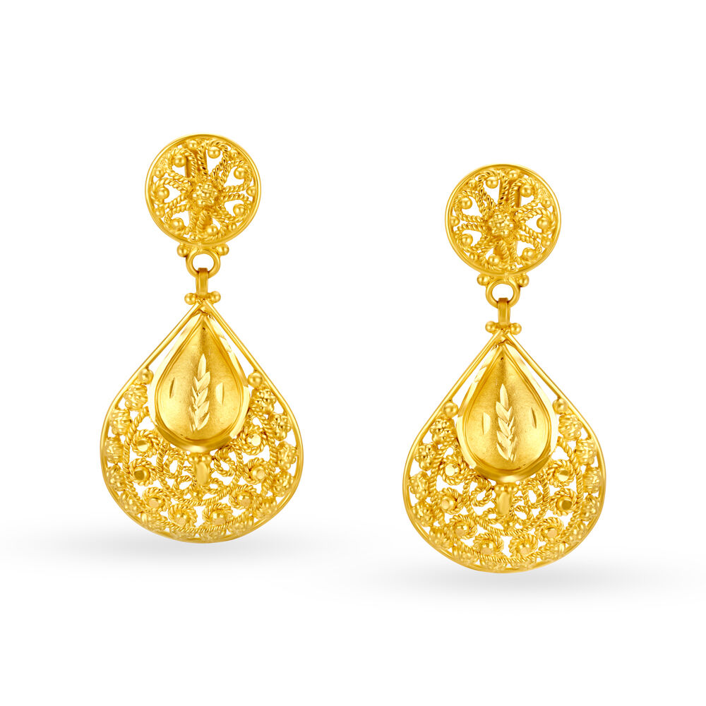 Tanishq gold earrings with clearance price