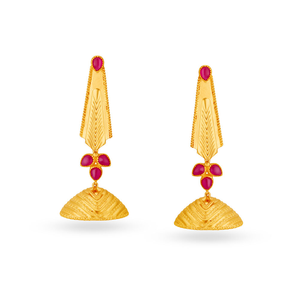 Tanishq gold jhumka clearance designs with price