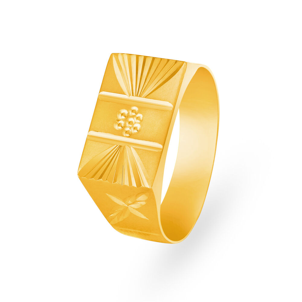 Showroom of 22kt gold hallmark plain design ring | Jewelxy - 169573