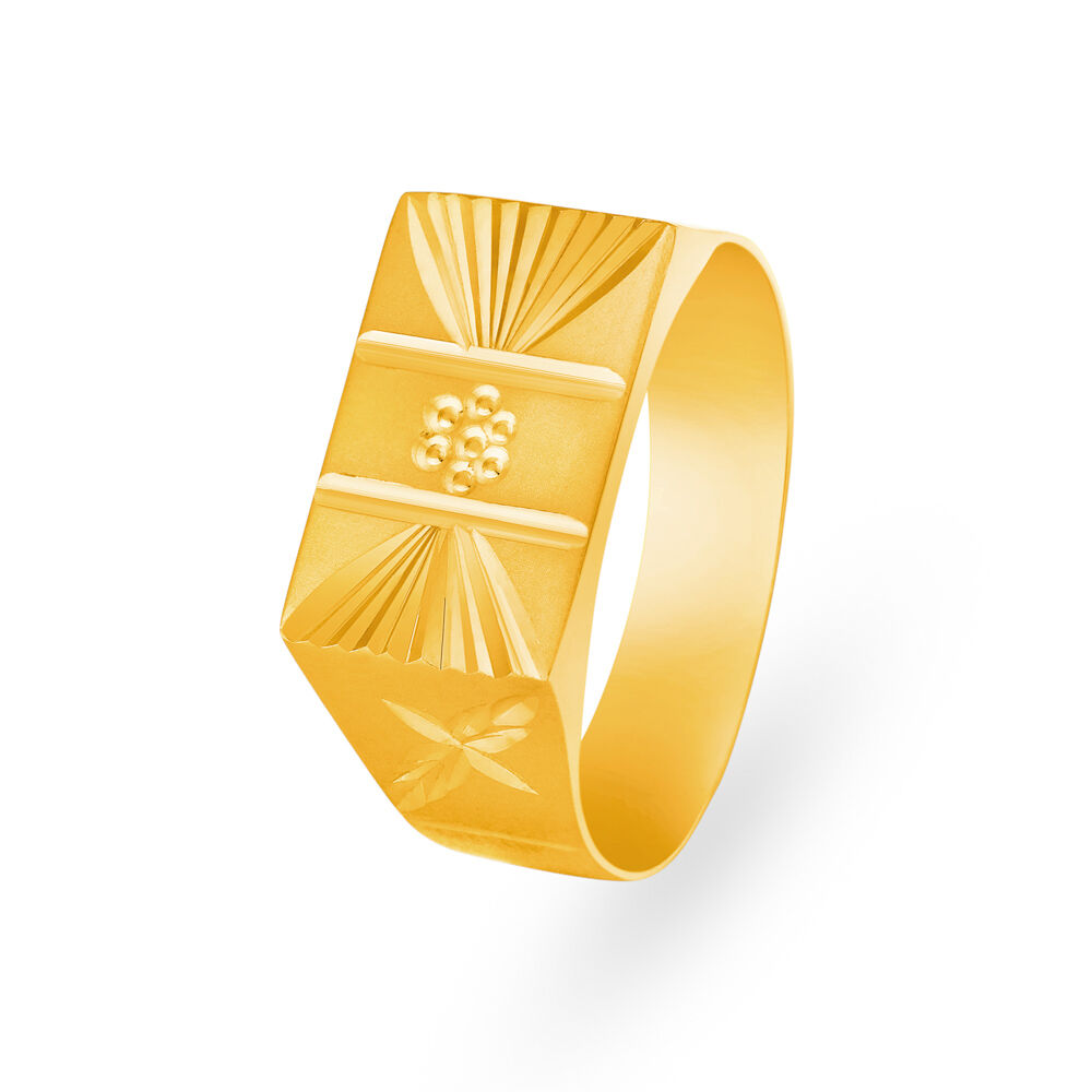 Buy Striking Gold Ring for Men at Best Price Tanishq UAE