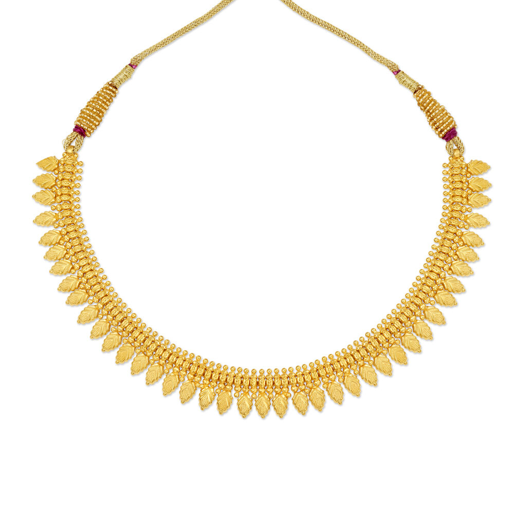 Gold leaf necklace deals