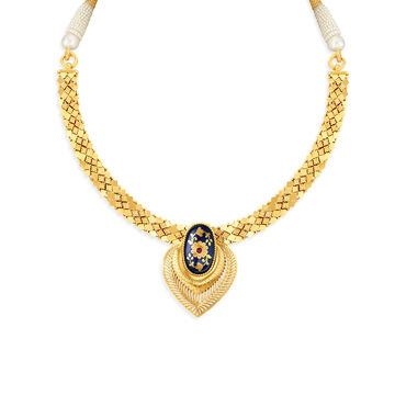 Stunning Enamel Gold Necklace