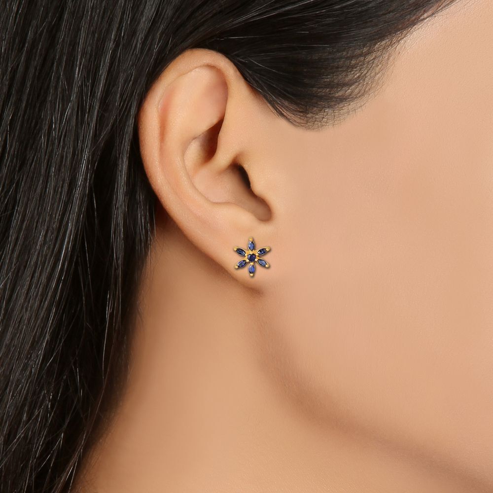 Tanishq sapphire new arrivals earrings