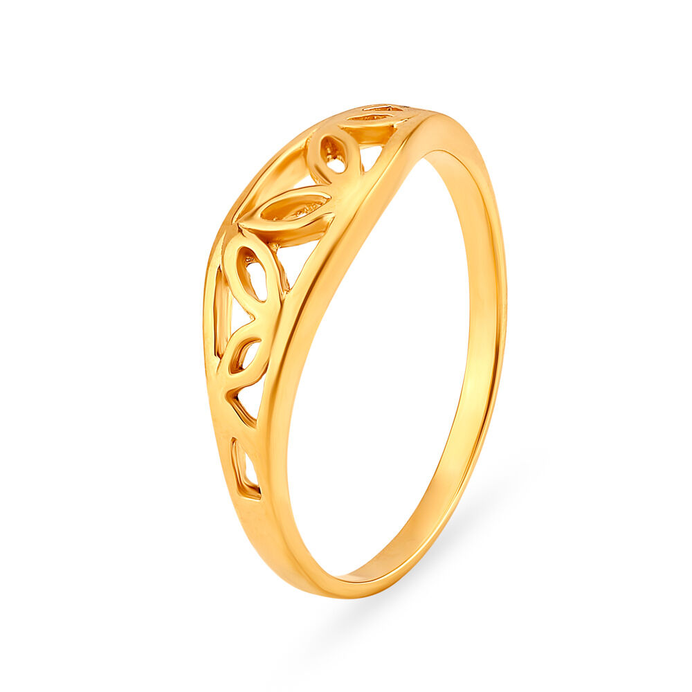 Modern simple gold ring outlet design