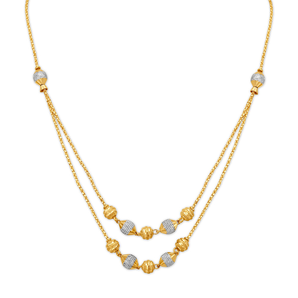 Gold necklace outlet ball chain