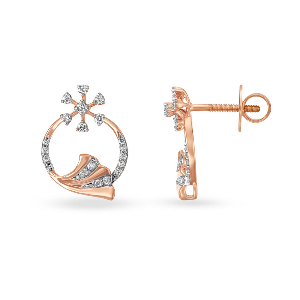 Rose gold earrings deals diamond