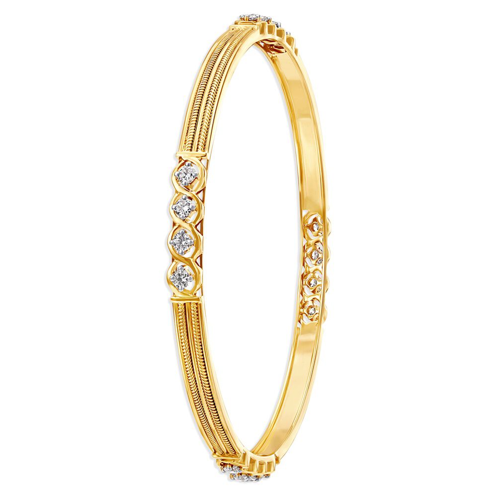 18 Karat Gold and Diamond Bangle