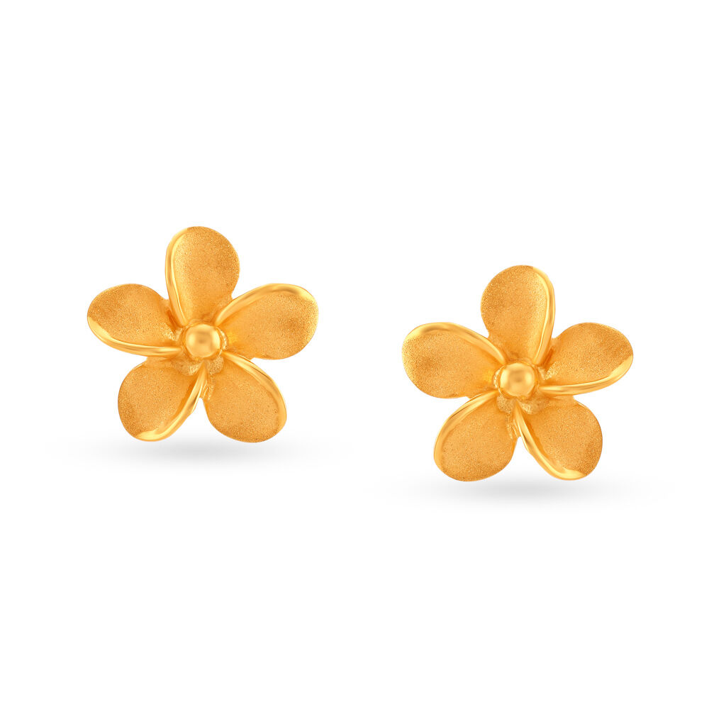 Gold 2025 flower earrings