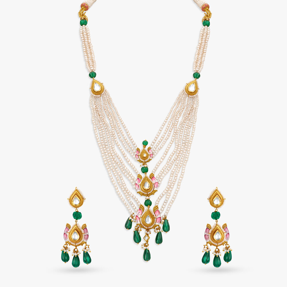 Buy Tamras Layered Kundan Necklace Set at Best Price Tanishq UAE
