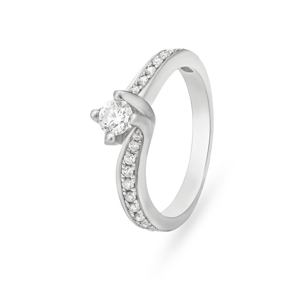 Buy Gleaming Platinum and Diamond Ring at Best Price Tanishq UAE