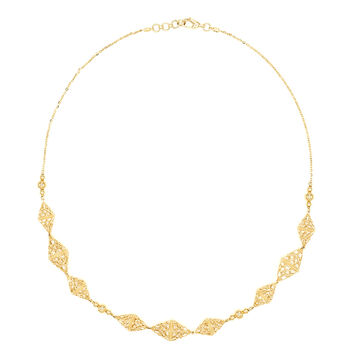 8-pointed Start Geometric Necklace in 18K Yellow Gold
