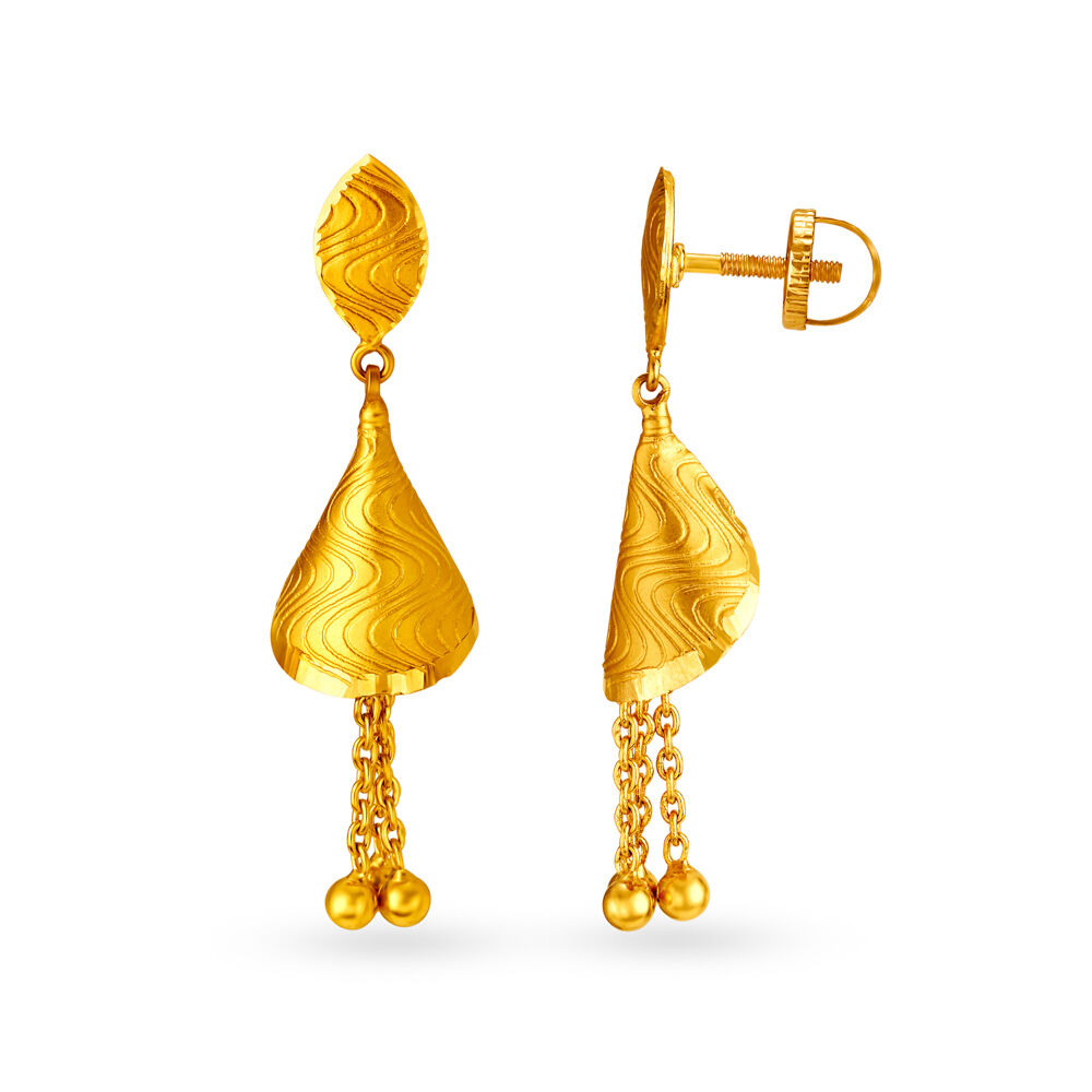 Eclectic Fusion Style Gold Jhumkas