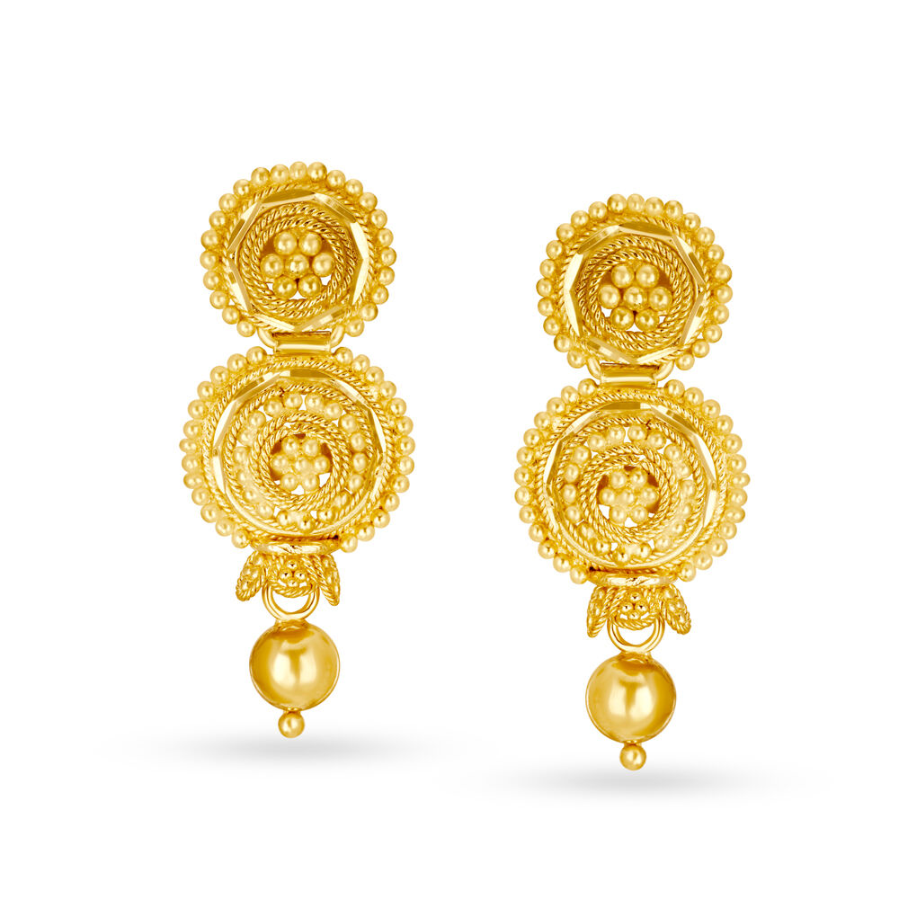 Gold Necklace Set in Nauratan | Indian Jadau Jewellery | 22 karat