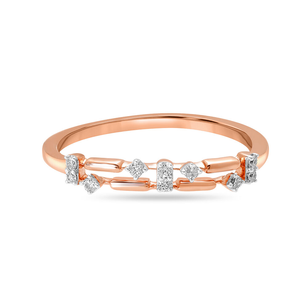 Rose gold clearance band with diamonds