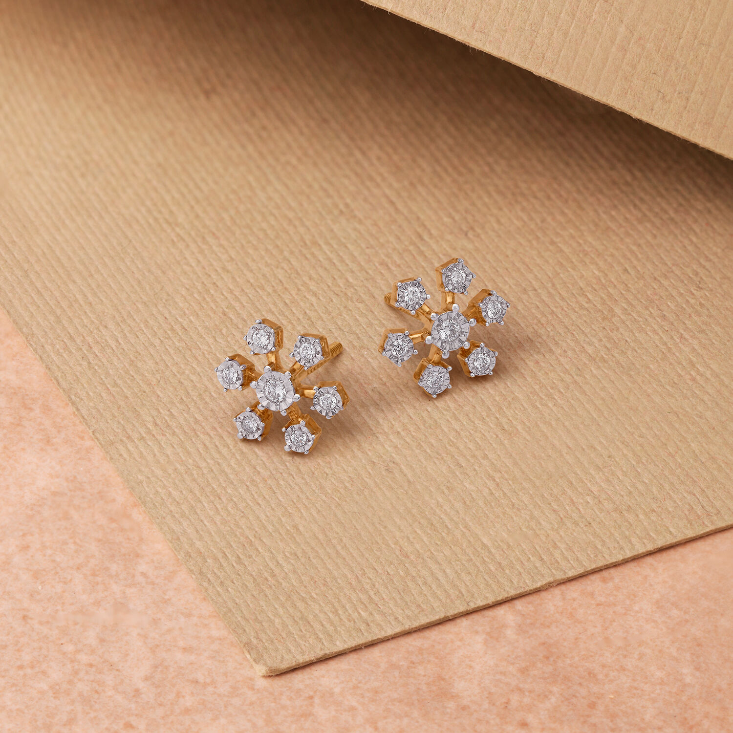Seven stone hotsell gold earrings