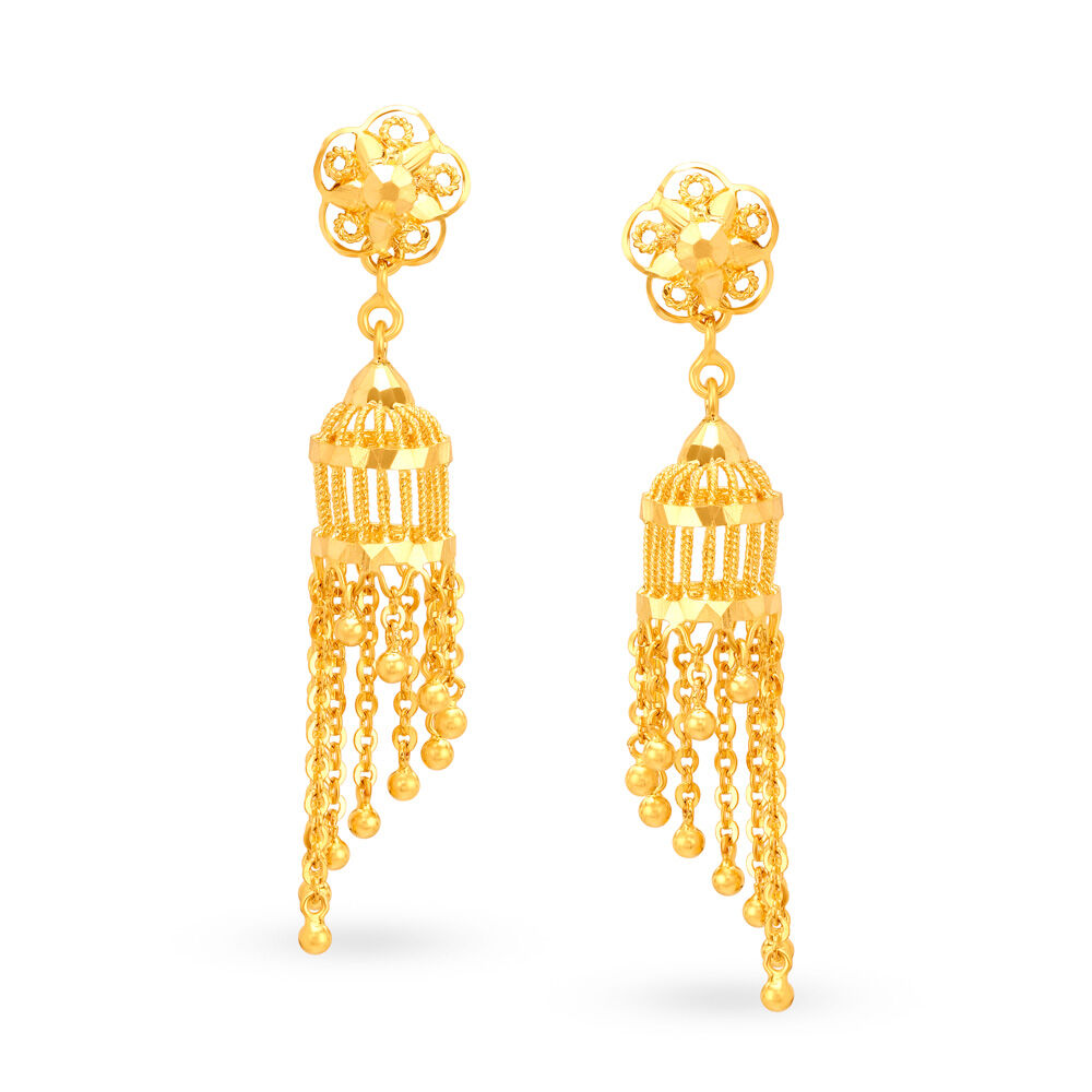 Gold earrings designs for clearance womens