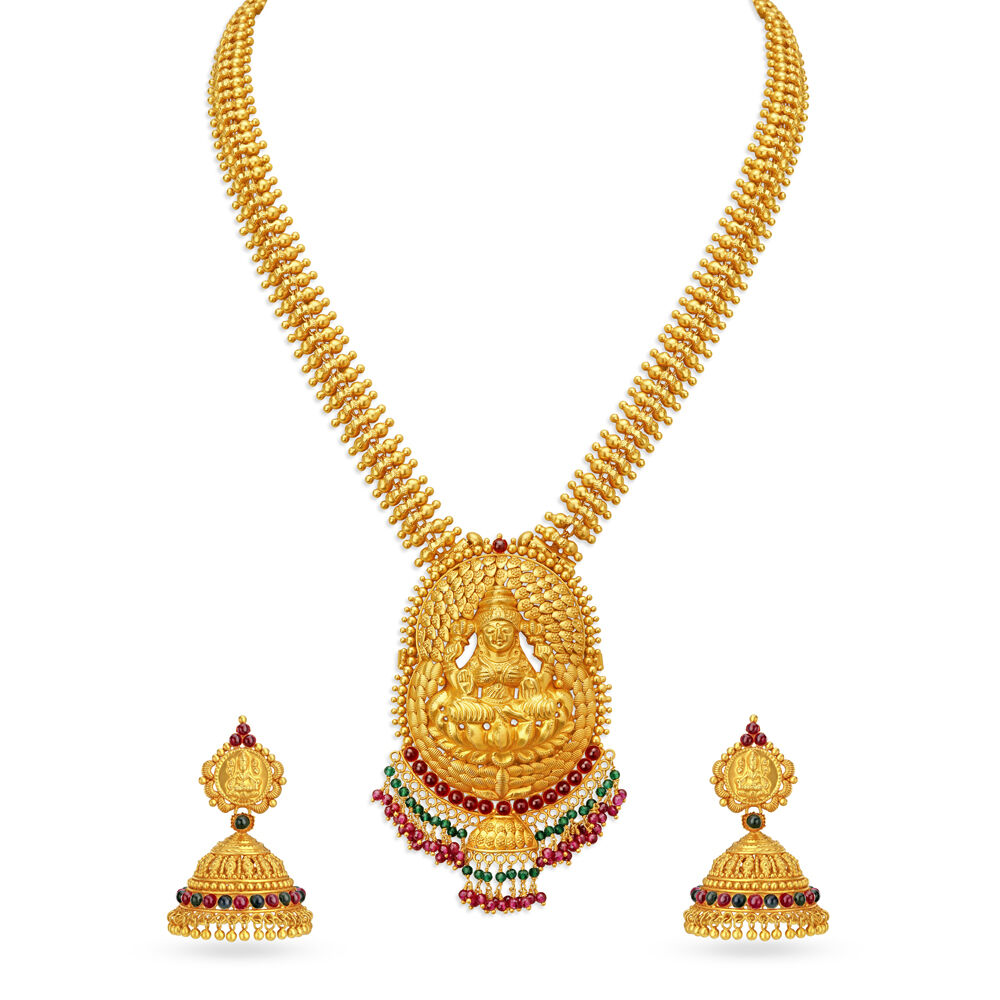 Tanishq gold long haram designs with price top