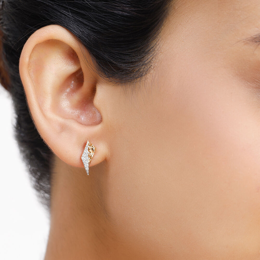 Diamond stud earrings store yellow gold