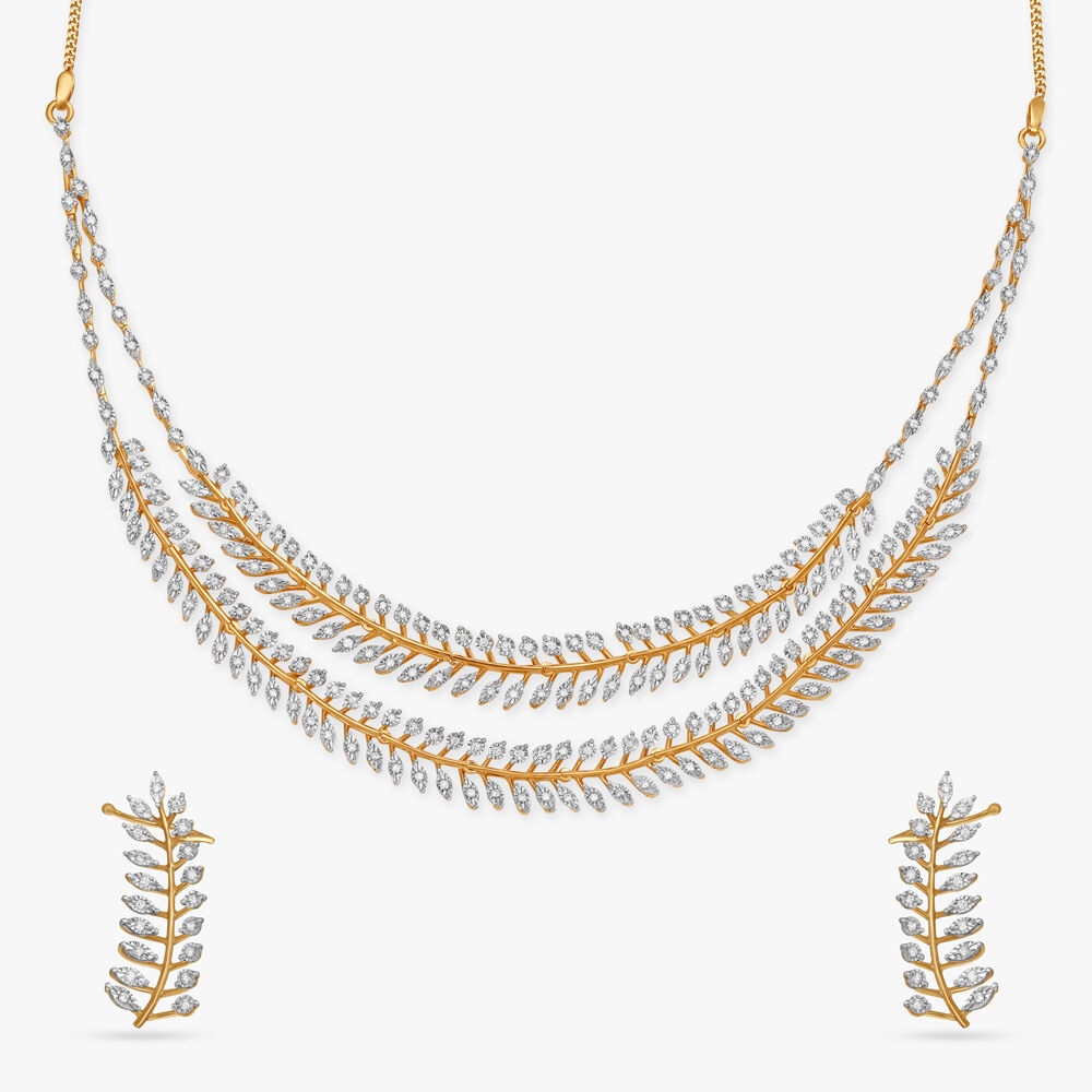 Diamond necklace online set tanishq price