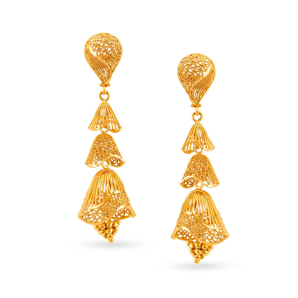 Jhumka gold tanishq shop