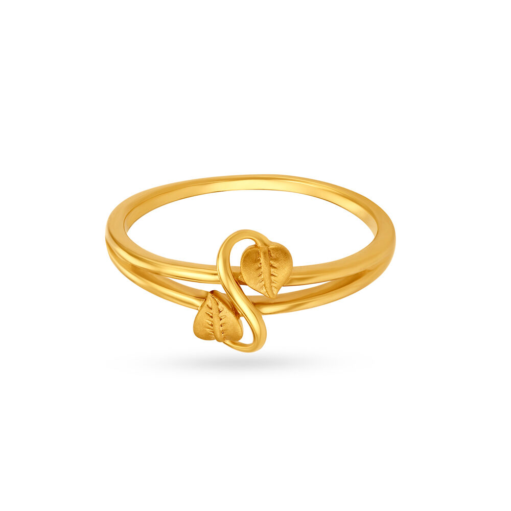 Modern simple gold store ring design