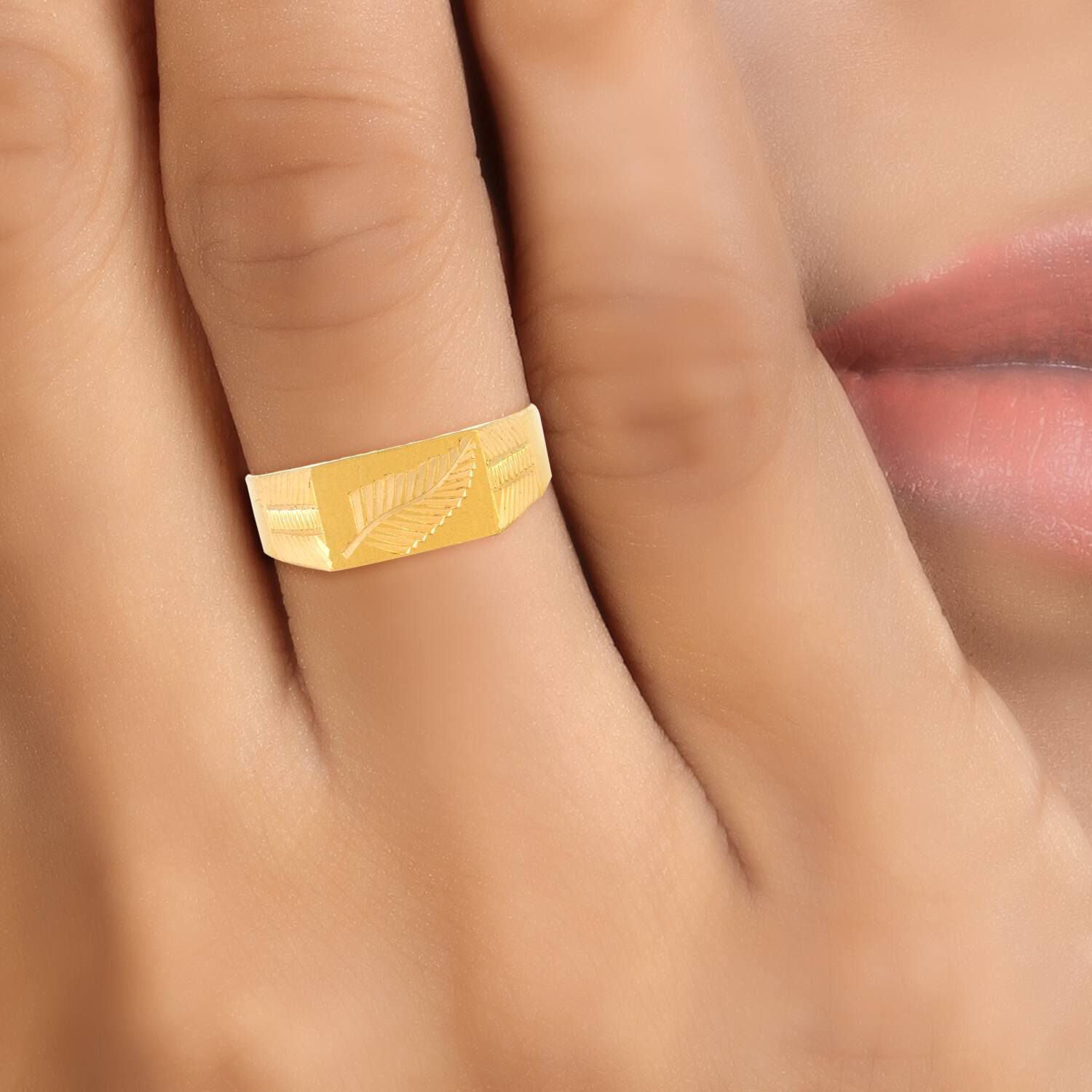 Engraved clearance gold ring