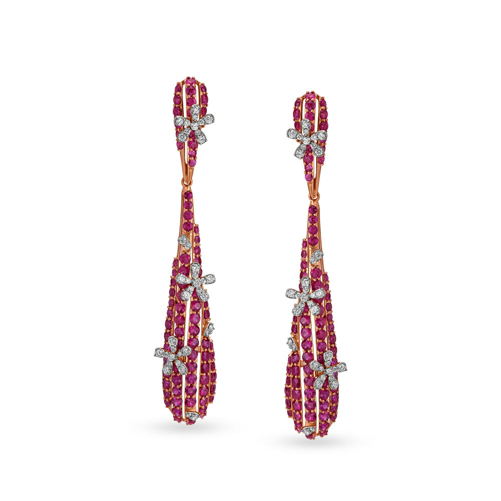 Ruby clearance drop earrings