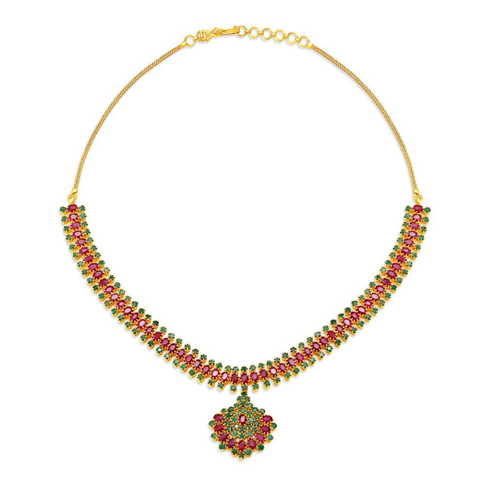 Ruby necklace designs sale tanishq