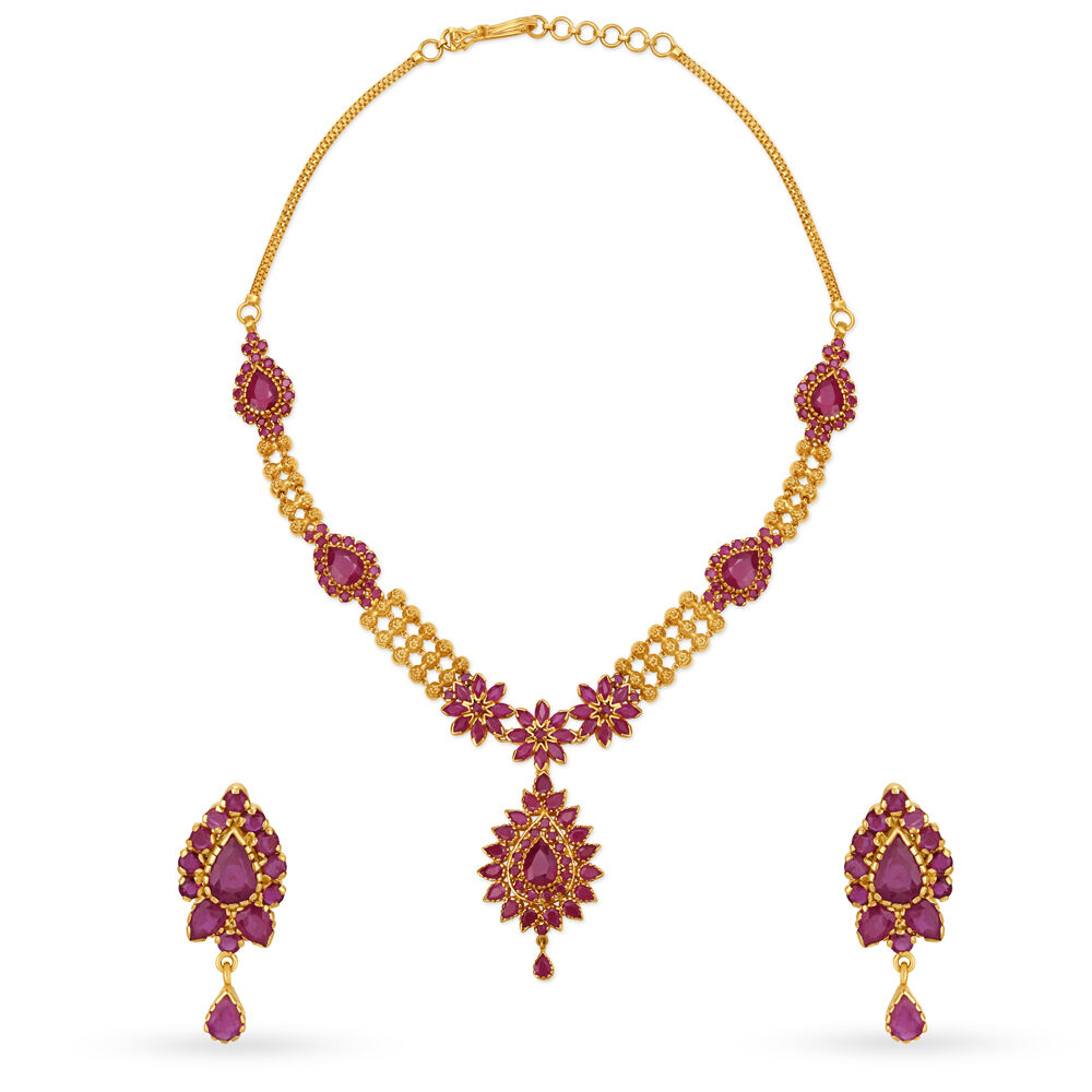Ruby clearance necklace set