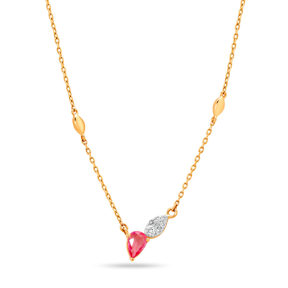 Pink sales sapphire necklace