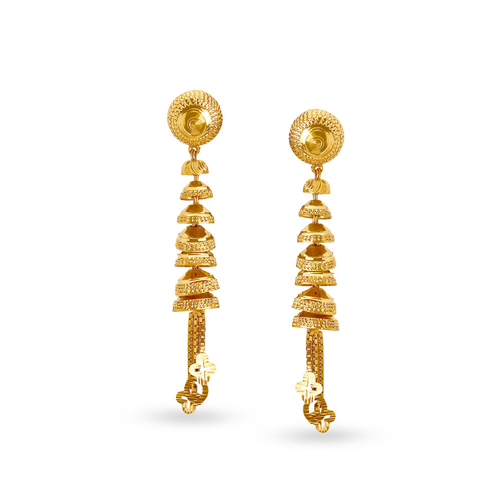Long 2025 earrings gold
