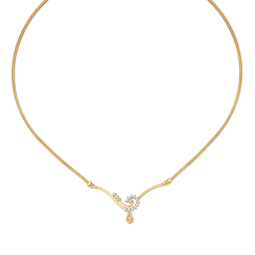 Dainty Sophisticated Gold and Diamond Necklace