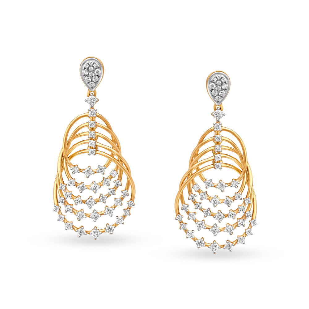 Tanishq 18 carat gold earrings deals