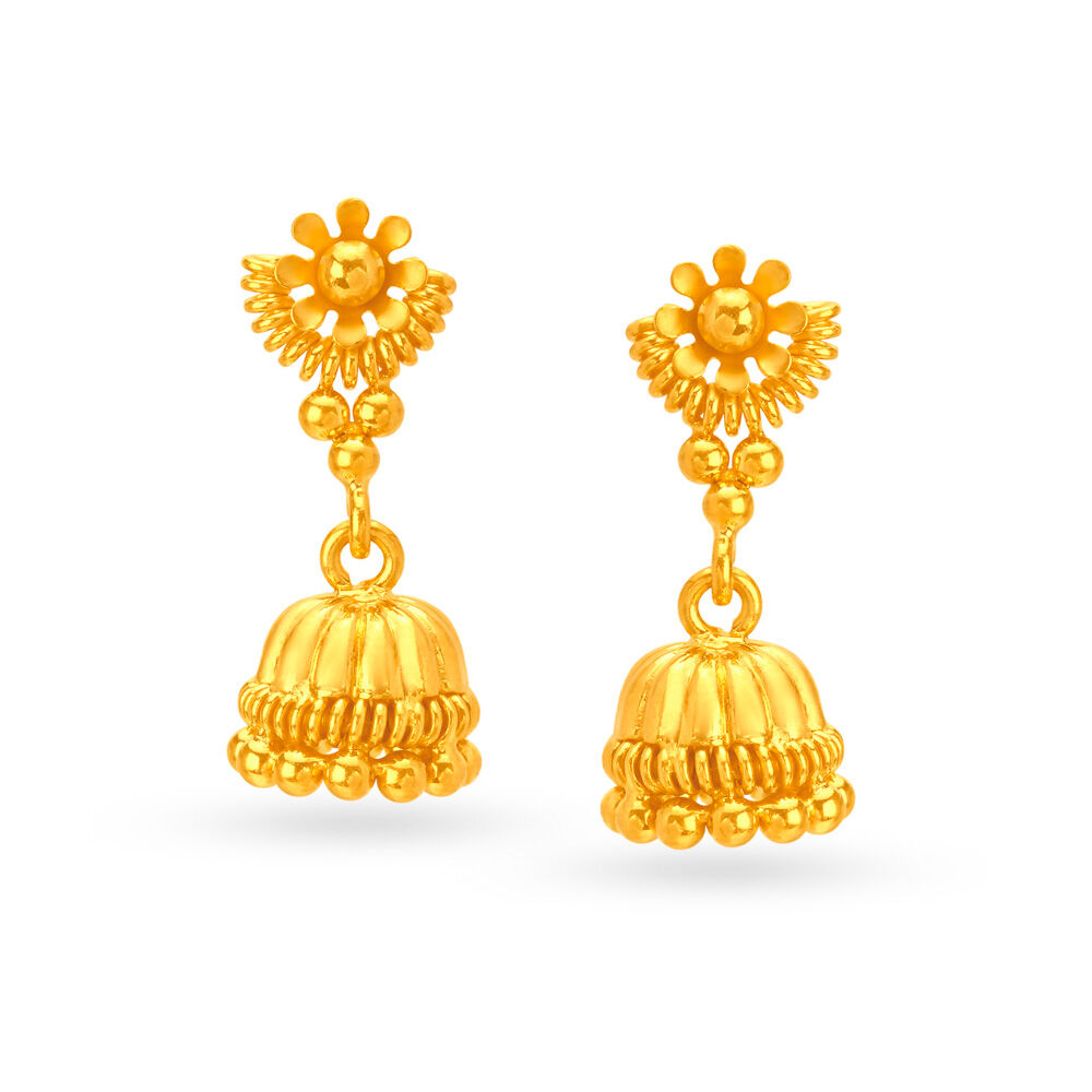 Tanishq clearance gold jhumka