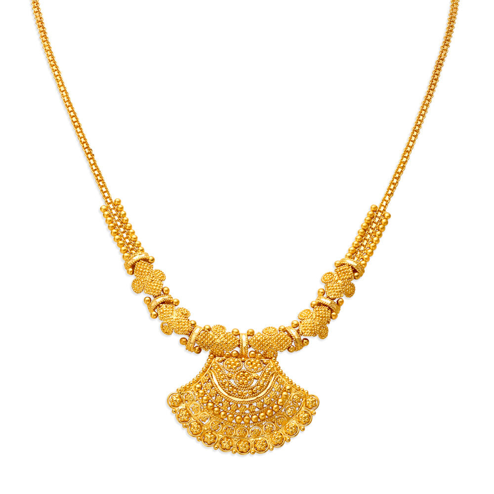Buy Magnificent Gold Necklace and Earrings Set at Best Price