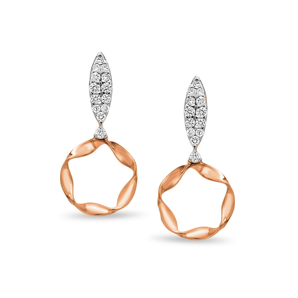 Rose gold outlet drop earrings