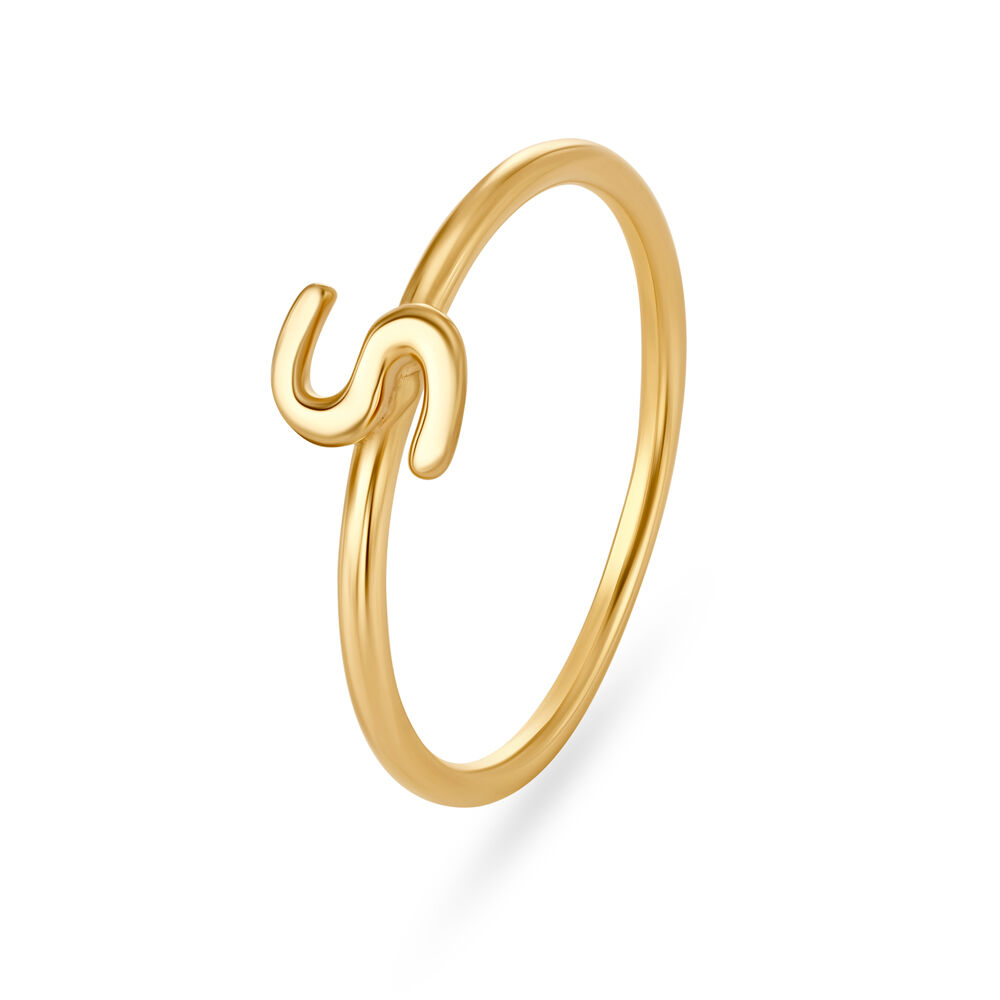 S initial best sale ring gold